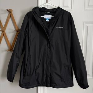 Columbia Black Hooded Arcadia ll Rain Jacket